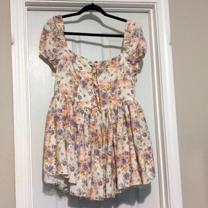 NEW Shopcider.com floral corset dress WITH SHORTS underneath -- XL